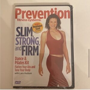 VTG Prevention NWT Fitness Slim Strong Firm Dance Pilates Laura Hudson DVD Red